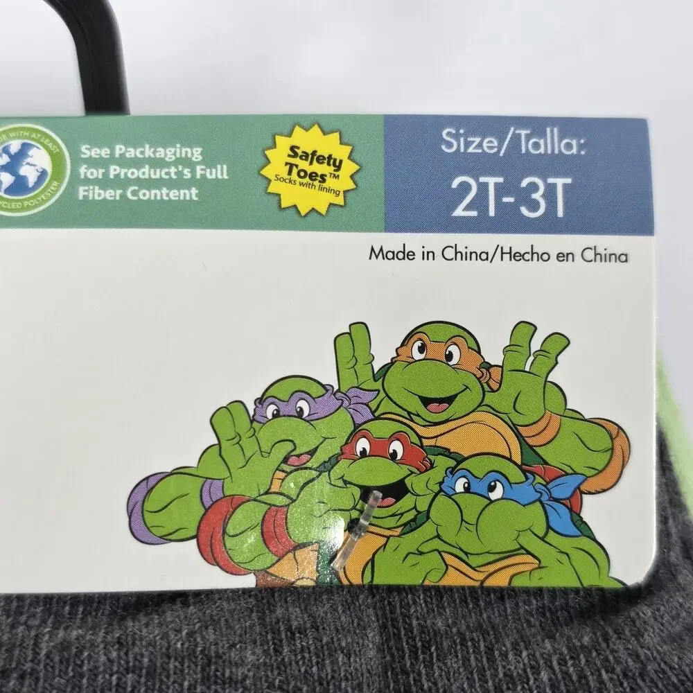 Toddler Ankle Socks 10 Pack Nickelodeon Teenage Mutant Ninja Turtles Size 2T-3T